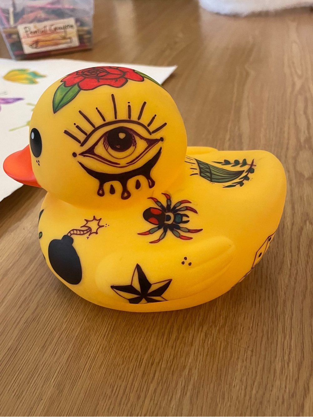 American tradition Tattoo— Rubber Duck— handmade